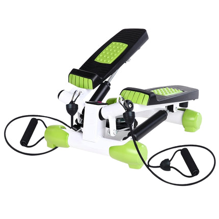 Twist stepper s lany, kompaktní fitness vybavení, zelená