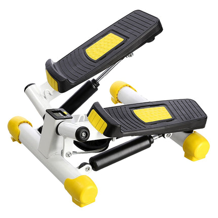 Twist stepper s lany, kompaktní fitness vybavení, žlutá