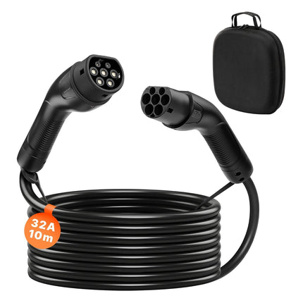Type 2 EV Charger Extension Cable, 32A 10m, 22 kW
