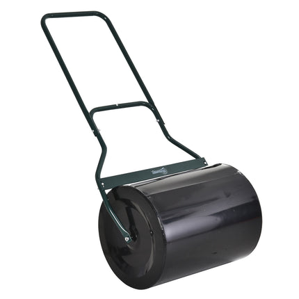 Zahradní válec 40cm, plnitelný kovový - voda/písek, černá