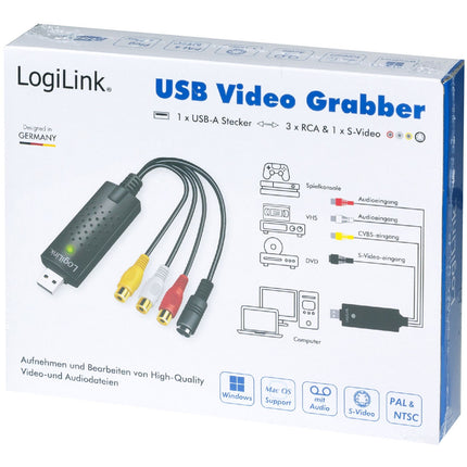 USB 2.0 grabber audio/video RCA + SVHS