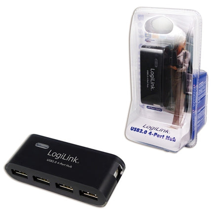 USB 2.0 rozbočovač 4portový, černá