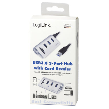 USB3.0 rozbočovač 3 porty + čtečka paměťových karet