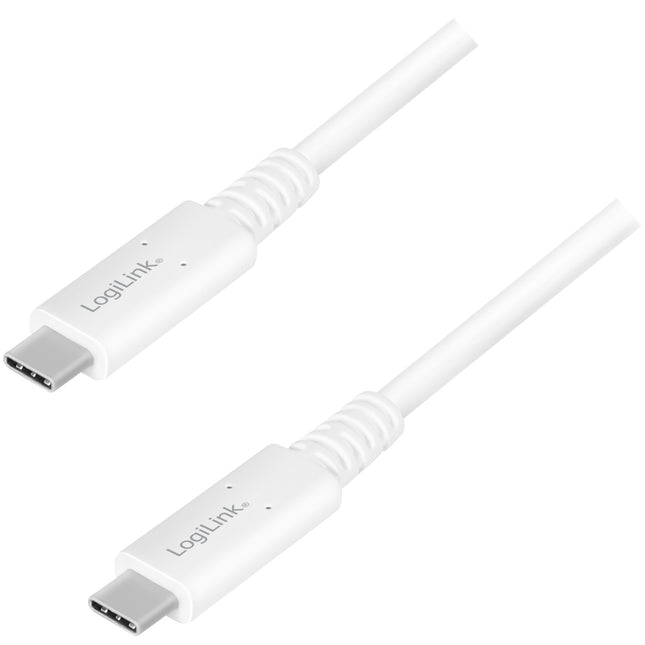 Kabel USB 4 Gen3x2 USB-C - USB-C, 40Gbps 100W 0.8m, bílá