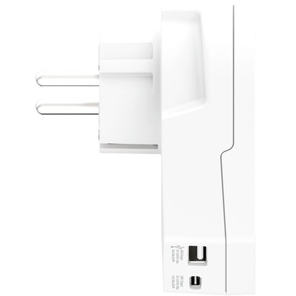 USB-A/USB-C 20W uzemněný adaptér pro Evropu