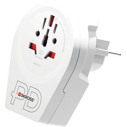 USB-A/USB-C 20W uzemněný adaptér pro Evropu