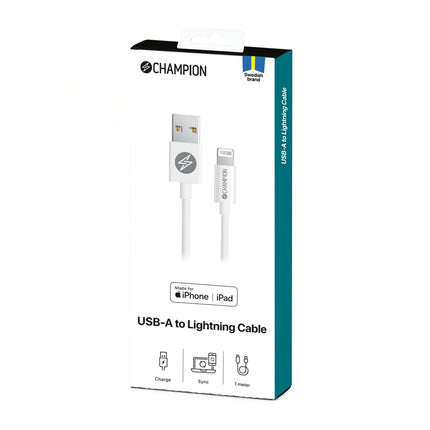Kabel USB-A na Lightning 1m, bílá