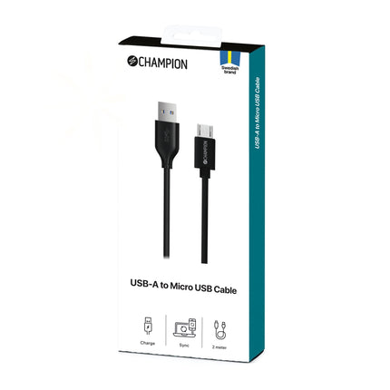 USB-A-auf-Micro-USB-Kabel 1 m Schwarz