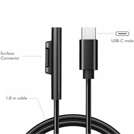 Nabíjecí kabel USB-C Microsoft Surface 60W PD 1.8 m