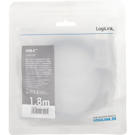 USB-C -> DisplayPort 4K/60Hz hliník 1.8m