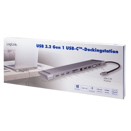 USB-C dok 11v1 HDMI/VGA/RJ45/USB-C 100W
