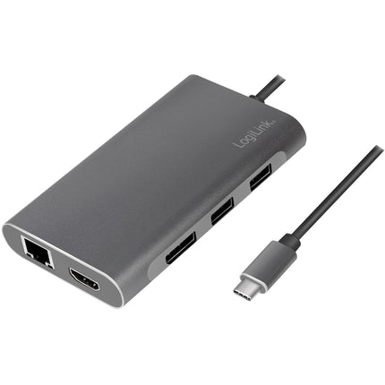 USB-C dok 8v1 HDMI/DP/RJ45/USB/USB-C 100W
