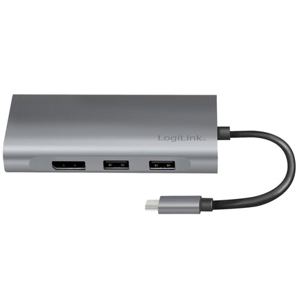 USB-C dok 8v1 HDMI/DP/RJ45/USB/USB-C 100W