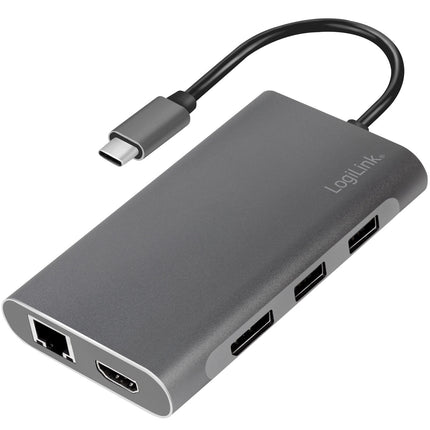 USB-C dok 8v1 HDMI/DP/RJ45/USB/USB-C 100W