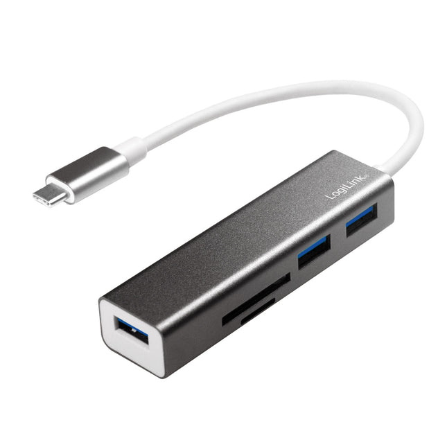 USB-C rozbočovač 3 porty + čtečka paměťových karet