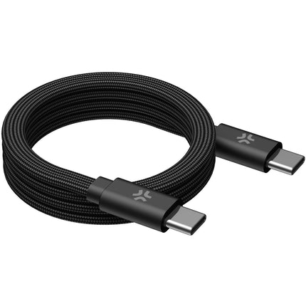 Kabel USB-C na USB-C 60W, magnetický opletený plochý 2m