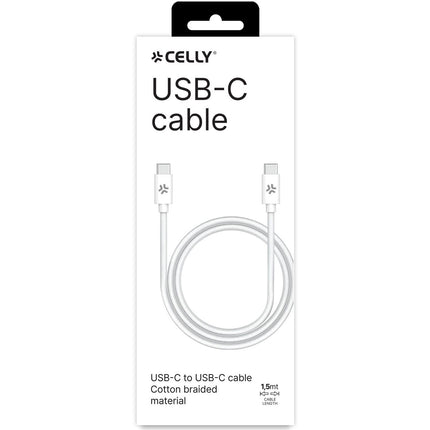 Kabel USB-C - USB-C 60W 1.5 m, bílá