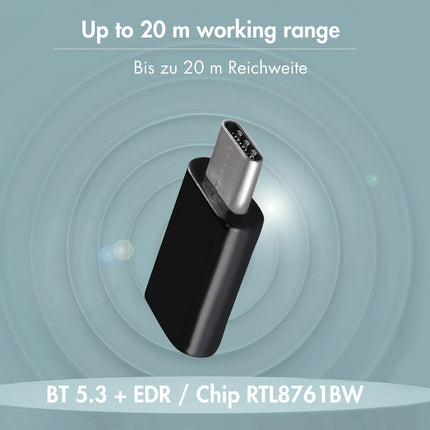 USB-C adaptér Bluetooth 5.3 20m