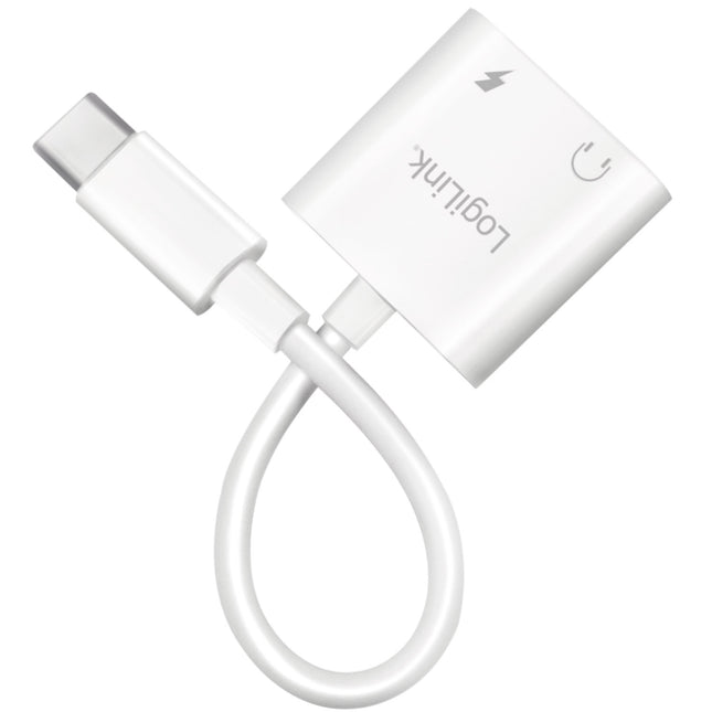 USB-C adaptér s 1 x audio portem, 1 x USB-C PD 60W, bílá