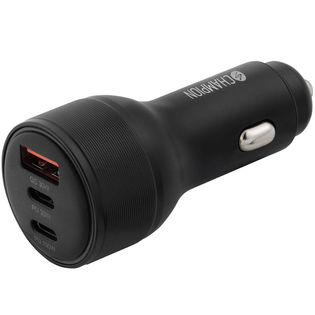 USB nabíječka 130W, 3 porty QC/PD, černá
