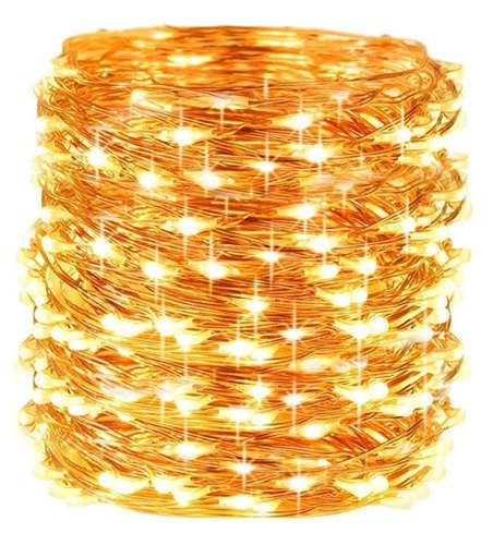 USB Christmas lights - wires 300 LED warm white