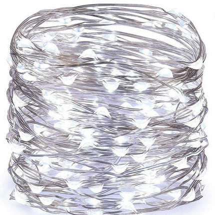 USB osvětlení na vánoční stromek - 300 LED drátky, studená bílá