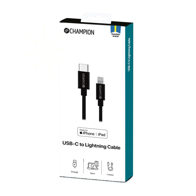 Kabel USB-C na Lightning 1m, černá
