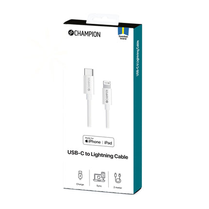 Kabel USB-C na Lightning 2m, bílá