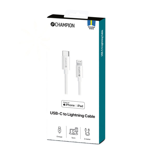 Kabel USB-C na Lightning 2m, bílá