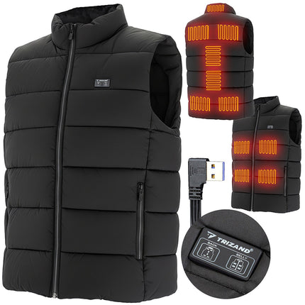 USB Heated Vest, 11 Zones, Unisex, Size M