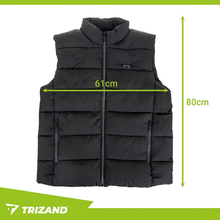 USB vyhřívaná vesta, 11 zón, unisex XL, 3 úrovně ohřevu