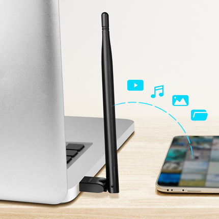 USB adaptér Bluetooth 5.3 s anténou 150 m