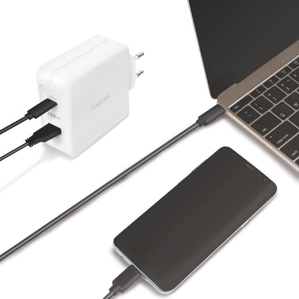 USB nabíječka 1 x USB-C PD 1 x USB-A 100W GaN