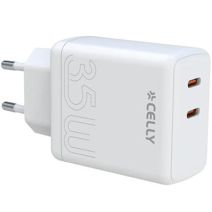 USB nabíječka 2 x USB-C PD 35W, bílá