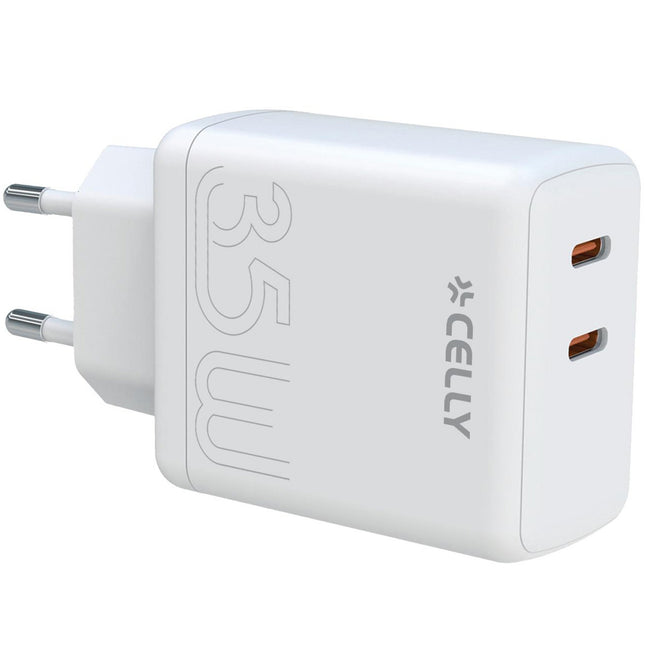 USB nabíječka 2 x USB-C PD 35W, bílá