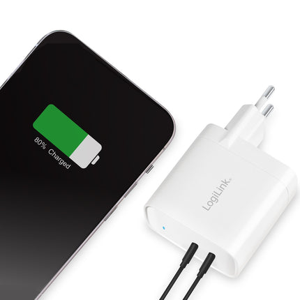 USB nabíječka 2 x USB-C PD 65W GaN