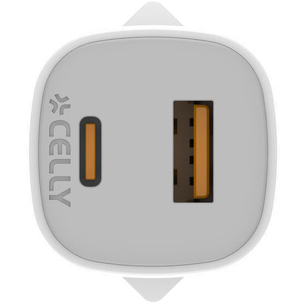 USB charger GaN 1 x USB-A + 1 x USB-C PD 25W