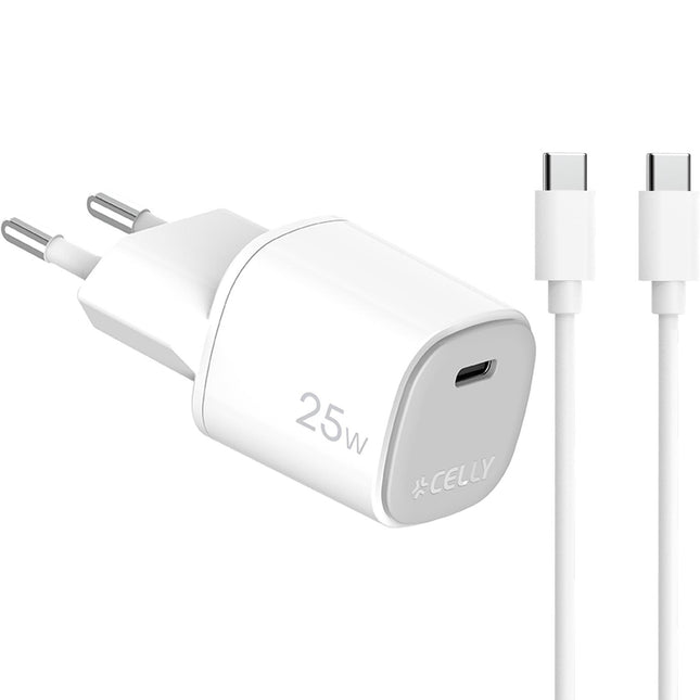 USB nabíječka GaN 1 x USB-C PD 25W + USB-C kabel
