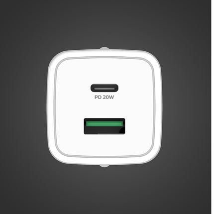 USB nabíječka USB-C PD + USB-A 20W