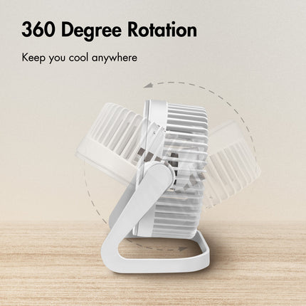 USB ventilátor Ø15.24 cm, bílá