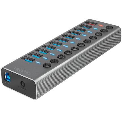 USB rozbočovač 10+1 port se samostatnými tlačítky On/Off USB 3.2 Gen 1