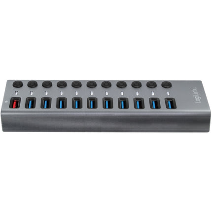 USB rozbočovač 10+1 port se samostatnými tlačítky On/Off USB 3.2 Gen 1