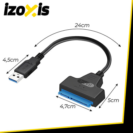 Adaptér USB na SATA 3.0, 2.5" HDD/SSD, Plug & Play