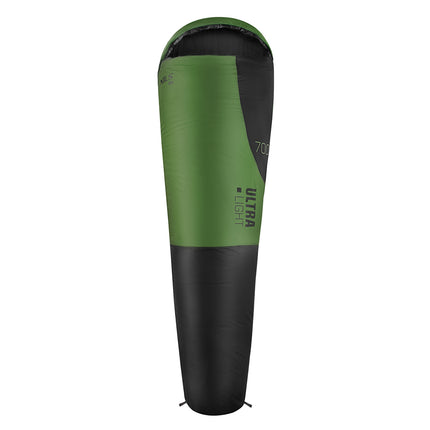 Ultralehký spacák, černo-zelená, 5-20C, 710g