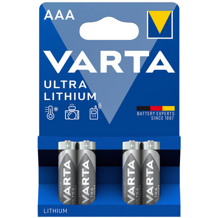 Ultra lithiová baterie AAA / LR03, 4 ks