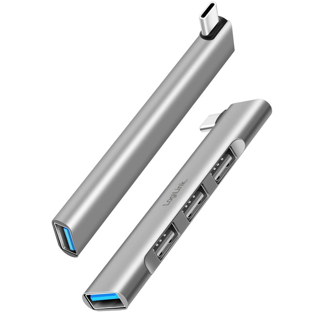 USB-C hub ultratenký 4portový, 1 x USB-A3.0, 3 x USB-A2.0