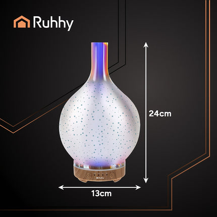 Ultrazvukový aroma difuzér a zvlhčovač, 200ml, LED světla