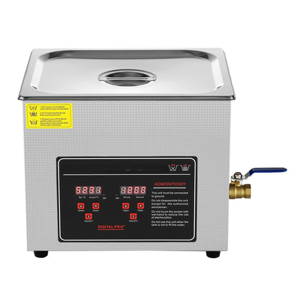 Ultrasonic Cleaner 10L, Digital Timer, Heated Stainless Steel