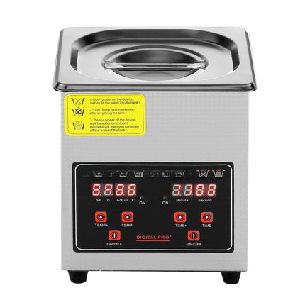 Ultrasonic Cleaner 2L, Digital Timer, Heated Stainless Steel