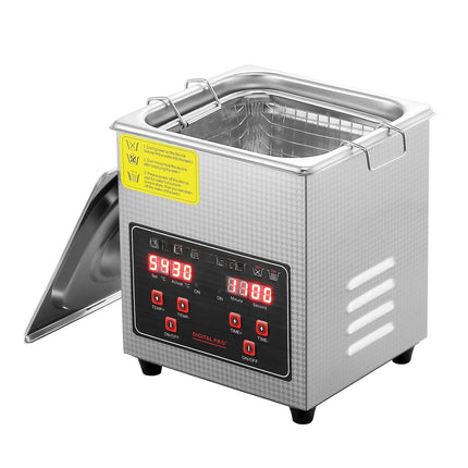 Ultrasonic Cleaner 2L, Digital Timer, Heated Stainless Steel